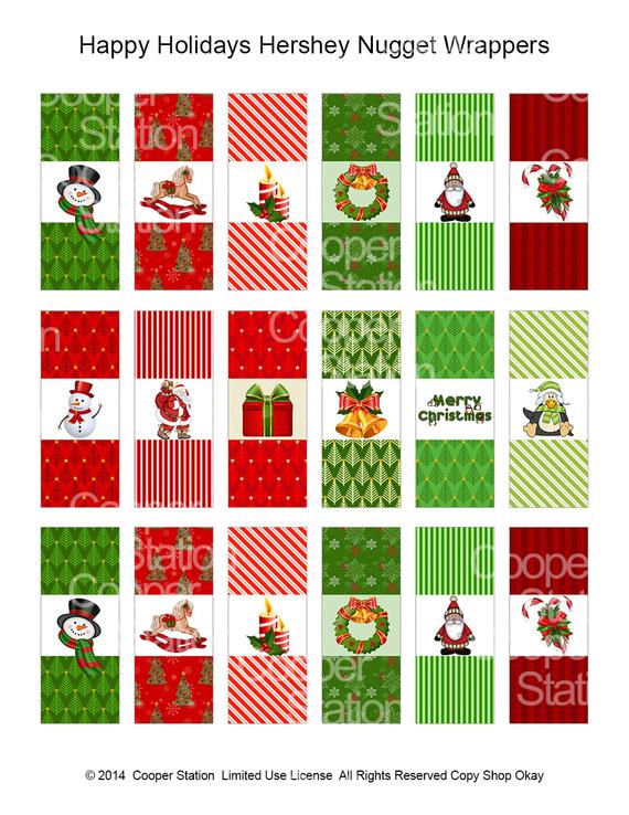 hershey nugget wrappers free printable